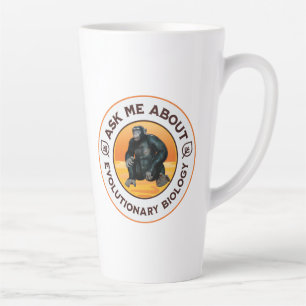 Funny Biology Teacher Evolution Humour Gift Latte Mug