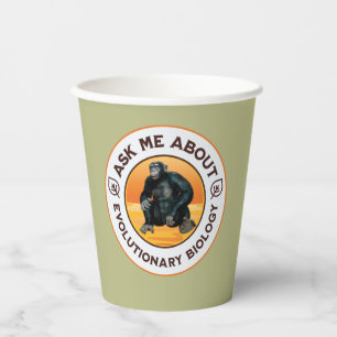 Funny Biology Teacher Evolution Humour Gift Paper Cups