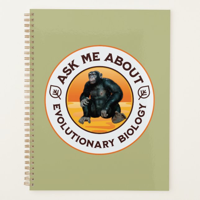 Funny Biology Teacher Evolution Humour Gift Planner (Front)