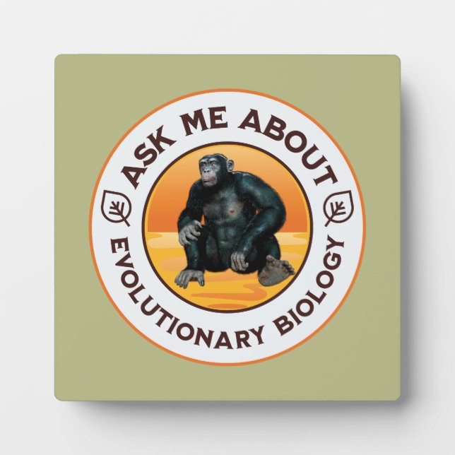 Funny Biology Teacher Evolution Humour Gift Plaque (Front)