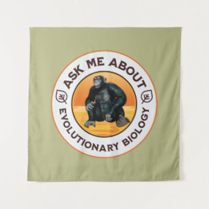 Funny Biology Teacher Evolution Humour Gift Tapestry