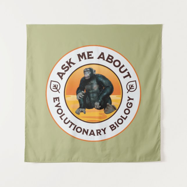 Funny Biology Teacher Evolution Humour Gift Tapestry (Front)