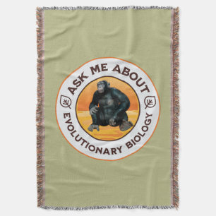 Funny Biology Teacher Evolution Humour Gift Throw Blanket