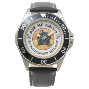 Funny Biology Teacher Evolution Humour Gift Watch