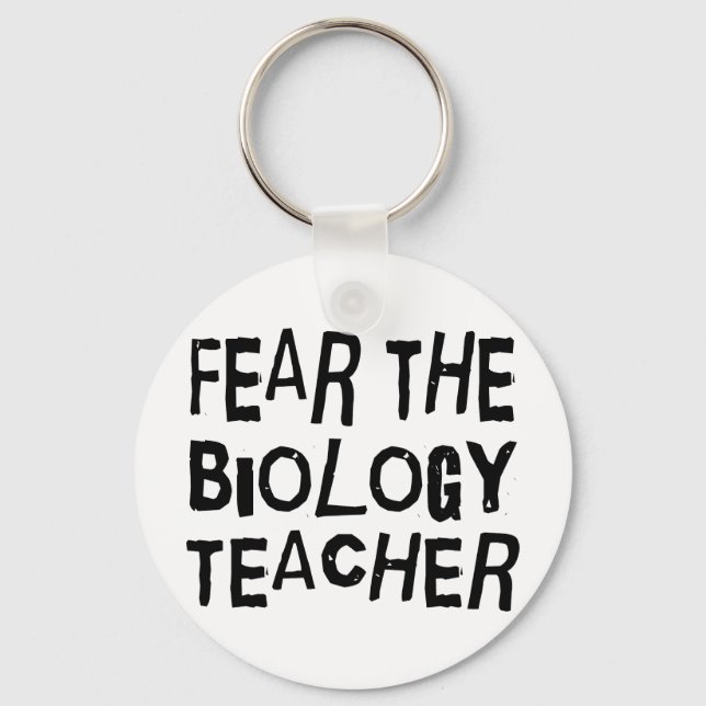 Funny Biology Teacher Key Ring (Front)