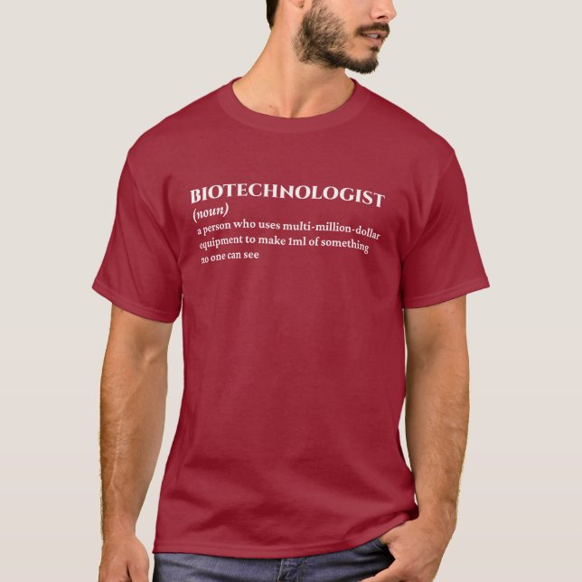 Funny Biotech Lab Technician Definition T-Shirt (Front)