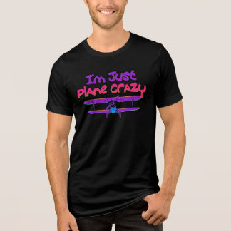 Funny Biplane Aeroplane Tri-Blend Shirt