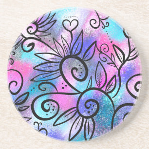 Funny bird art coaster