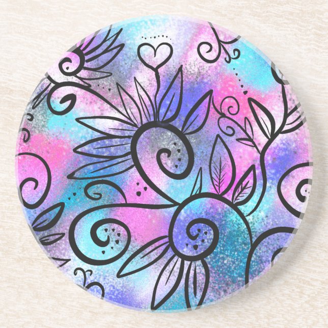 Funny bird art coaster (Front)