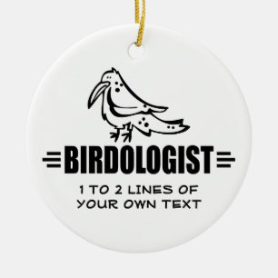 Funny Bird Ceramic Ornament