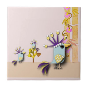 Funny Bird  Ceramic Tile