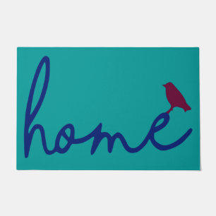 Funny Bird Doormat, Bird Lover Mat, Colourful Bird Doormat