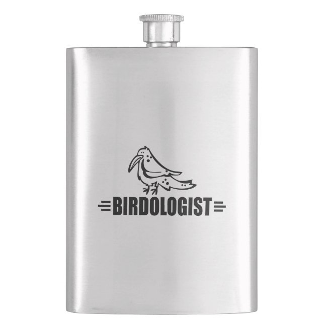 Funny Bird Lover's Hip Flask (Front)