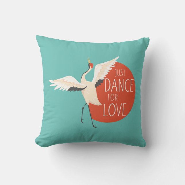 Funny Bird Message - Just Dance For Love 1 Cushion (Front)