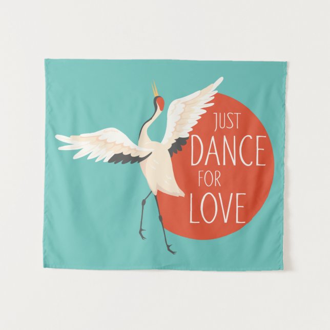 Funny Bird Message - Just Dance For Love 1 Tapestry (Front (Horizontal))