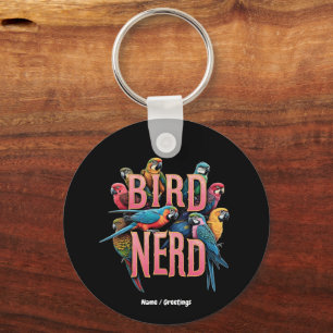 Funny Bird Nerd Design for Bird Watchers and Lover Key Ring