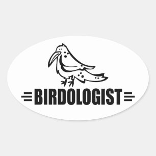 Funny Bird Oval Sticker