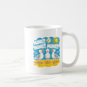 Funny Bird Playing Volleyball Mine Game Day Vibes  Coffee Mug