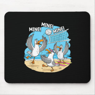 Funny Bird Playing Volleyball Mine Game Day Vibes  Mouse Pad