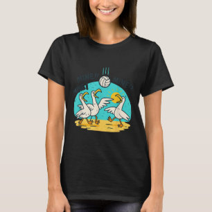 Funny Bird Playing Volleyball Mine Game Day Vibes T-Shirt