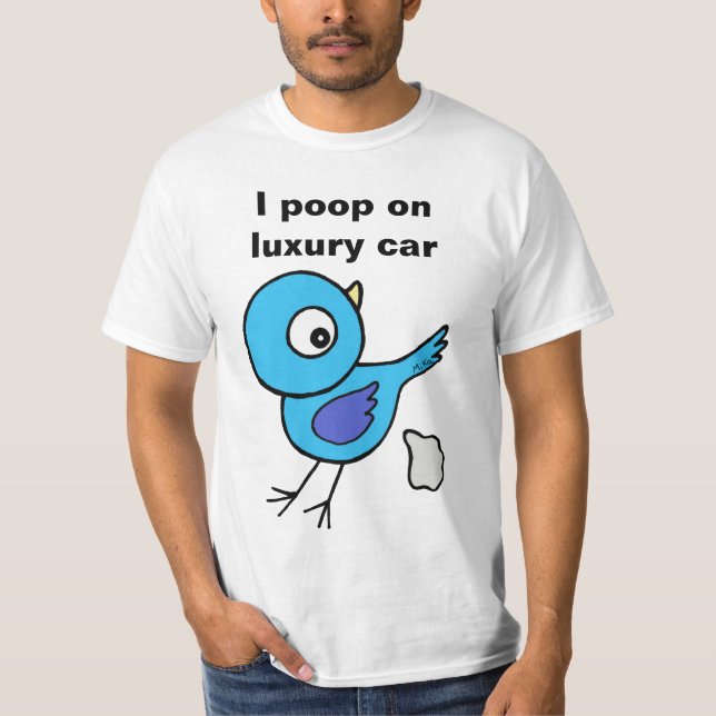 Funny Bird Poop Custom Personalized Protest  T-Shirt (Front)