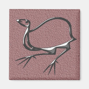 Funny bird purple magnet