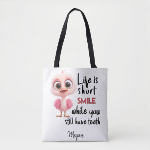 Funny Bird Quote Humour Personalised Motivational Tote Bag