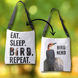 Funny Bird Quote Modern Crossbody Tote Bag