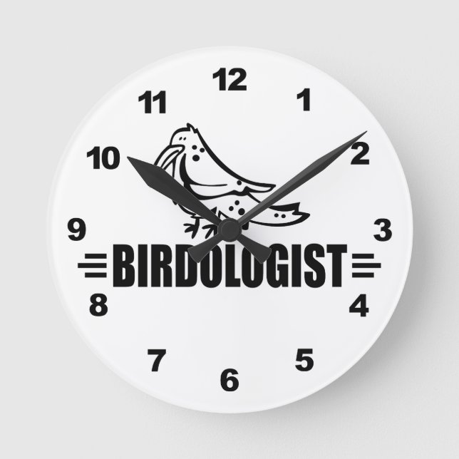 Funny Bird Round Clock (Front)
