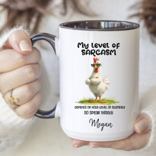 Funny Bird Sarcastic Humour Gift Personalised Two-Tone Coffee Mug