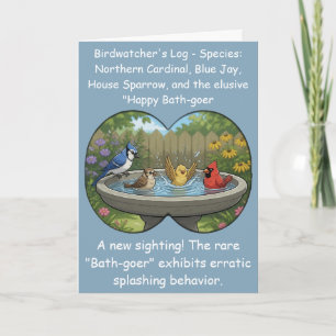 Funny Bird Watching Birthday Gift Idea Art Card