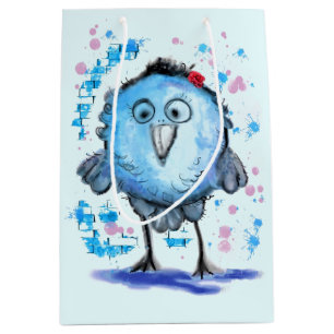 Funny Bird - Watercolor - Sweet Medium Gift Bag