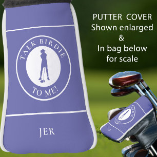 Funny Birdie Golf Saying Female Custom Monogram Golf Head Cover