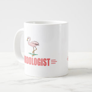 Funny Birding Flamingo Large Coffee Mug