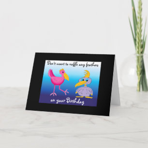 Funny Birds Birthday Card