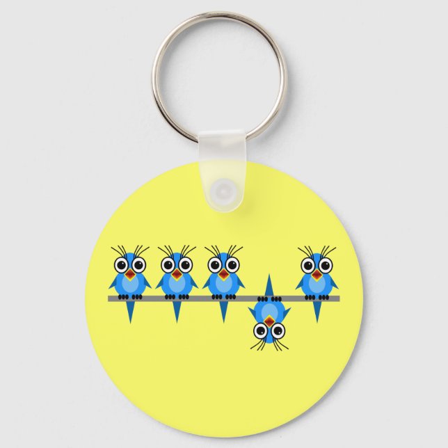funny birds key ring (Front)