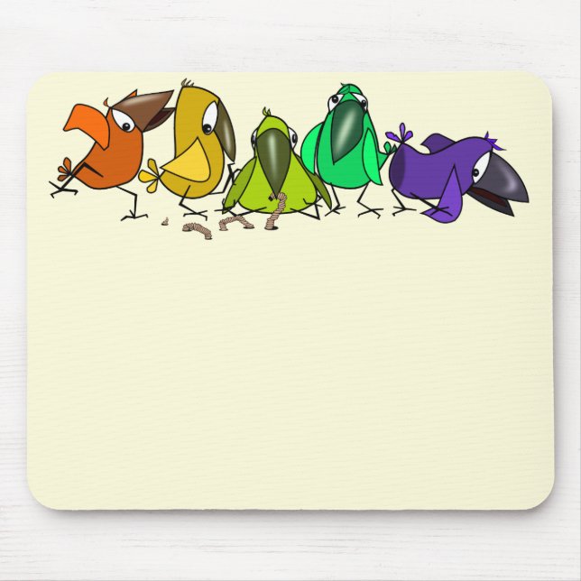Funny Birds Mouse Pad (Front)