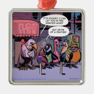 Funny Birds Of A Feather Metal Tree Decoration