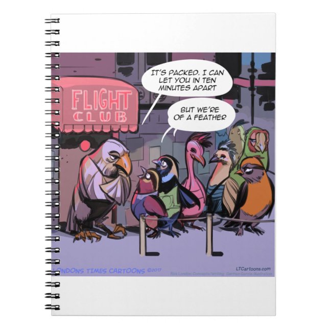 Funny Birds Of A Feather Notebook (Front)
