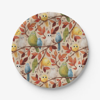 Funny Birds (Sapling) Paper Plate