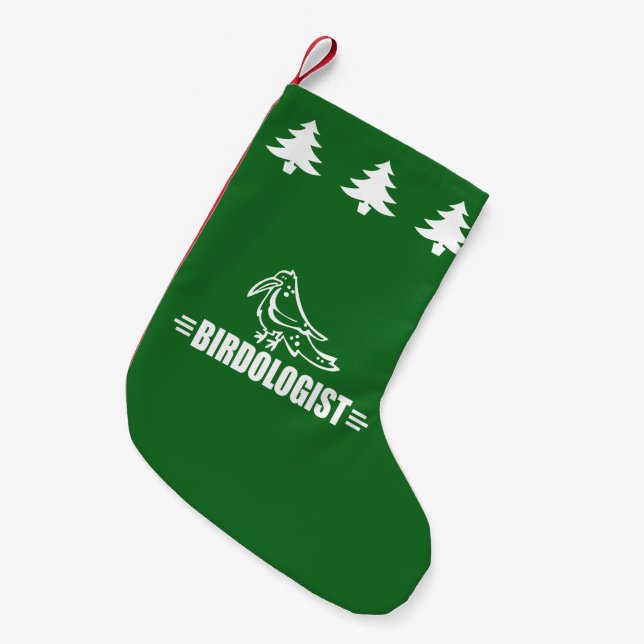 Funny Birdwatcher's Small Christmas Stocking (Front (Hanging))