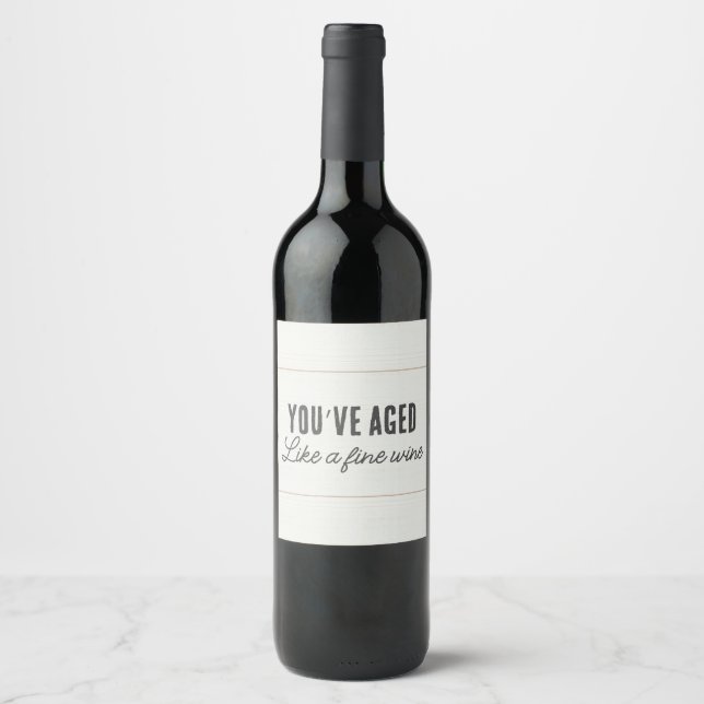 Funny Birthday Aged Fine Wine Label (Front)