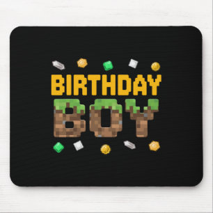 Funny Birthday Boy Video Game Pixel Number Gamer  Mouse Pad