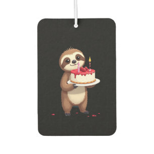 Funny Birthday Cake with Sloth Costume for Boys an Car Air Freshener