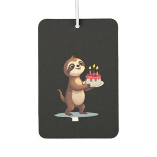 Funny Birthday Cake with Sloth Costume for Boys an Car Air Freshener