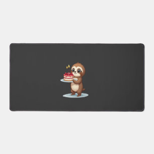 Funny Birthday Cake with Sloth Costume for Boys an Desk Mat