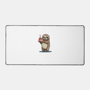 Funny Birthday Cake with Sloth Costume for Boys an Desk Mat