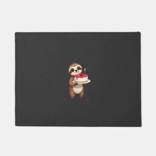 Funny Birthday Cake with Sloth Costume for Boys an Doormat