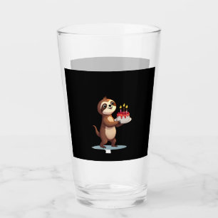 Funny Birthday Cake with Sloth Costume for Boys an Glass