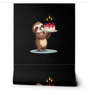 Funny Birthday Cake with Sloth Costume for Boys an Wallpaper